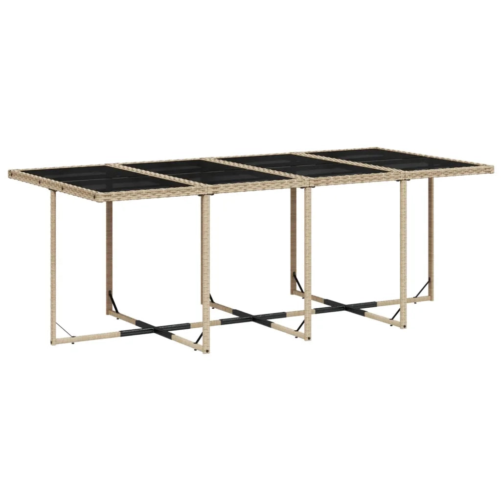 Set da Pranzo da Giardino 13 pz con Cuscini Beige in Polyrattan 3277929