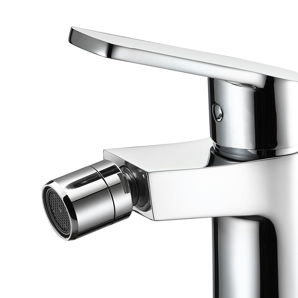 Miscelatore bidet cromato con leva in metallo - Serie Fluid