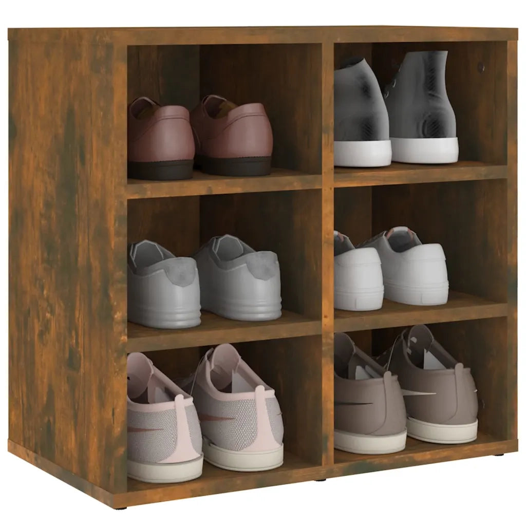 Scarpiera-Scaffale per scarpe Rovere Fumo 52,5x30x50 cm