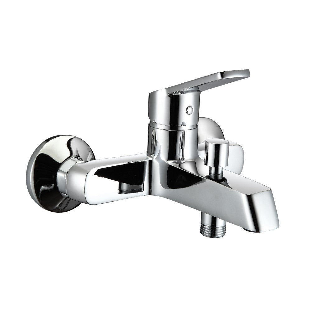 Rubinetto vasca cromato con leva in metallo - Serie Fluid