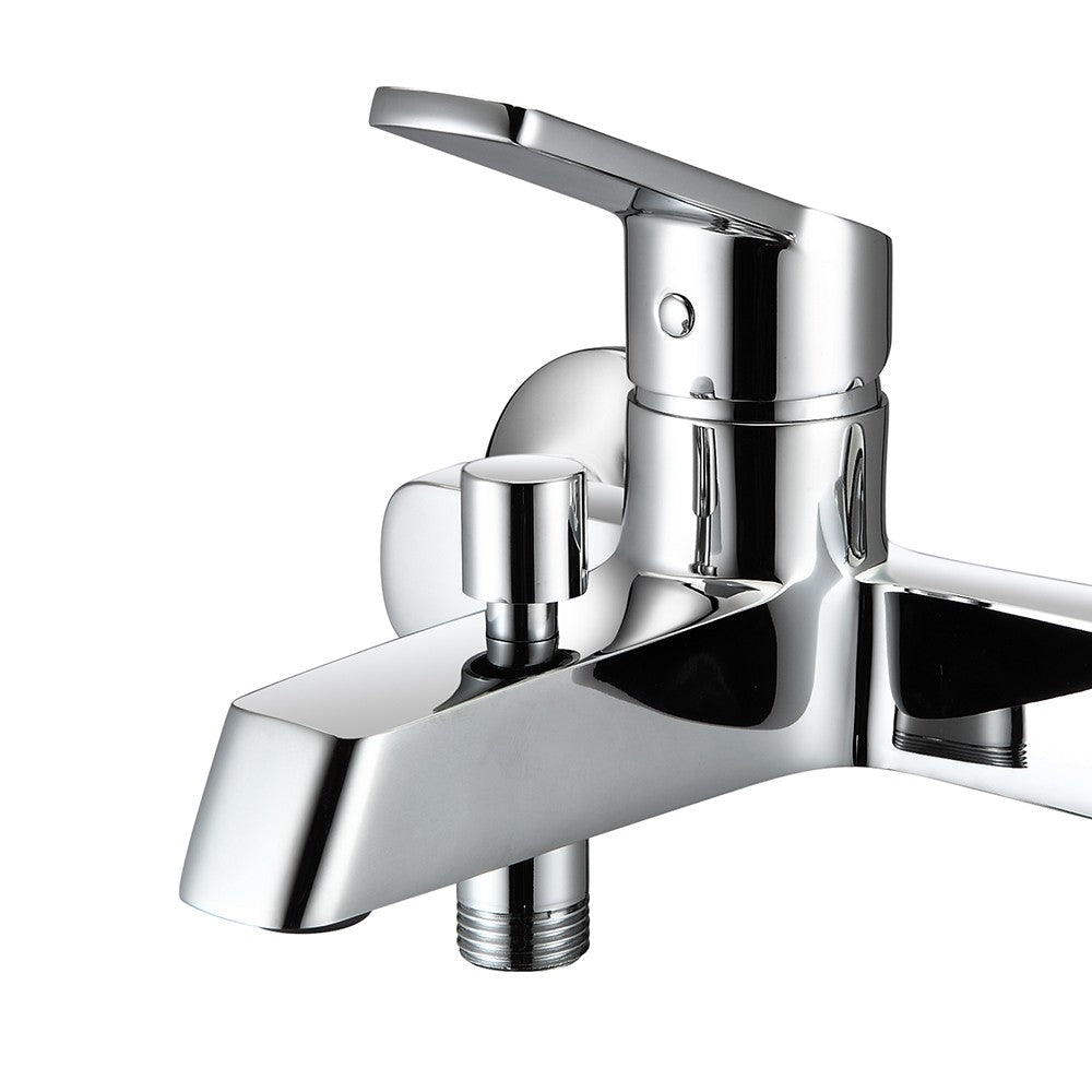 Rubinetto vasca cromato con leva in metallo - Serie Fluid