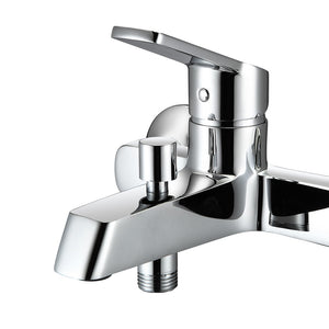 Rubinetto vasca cromato con leva in metallo - Serie Fluid