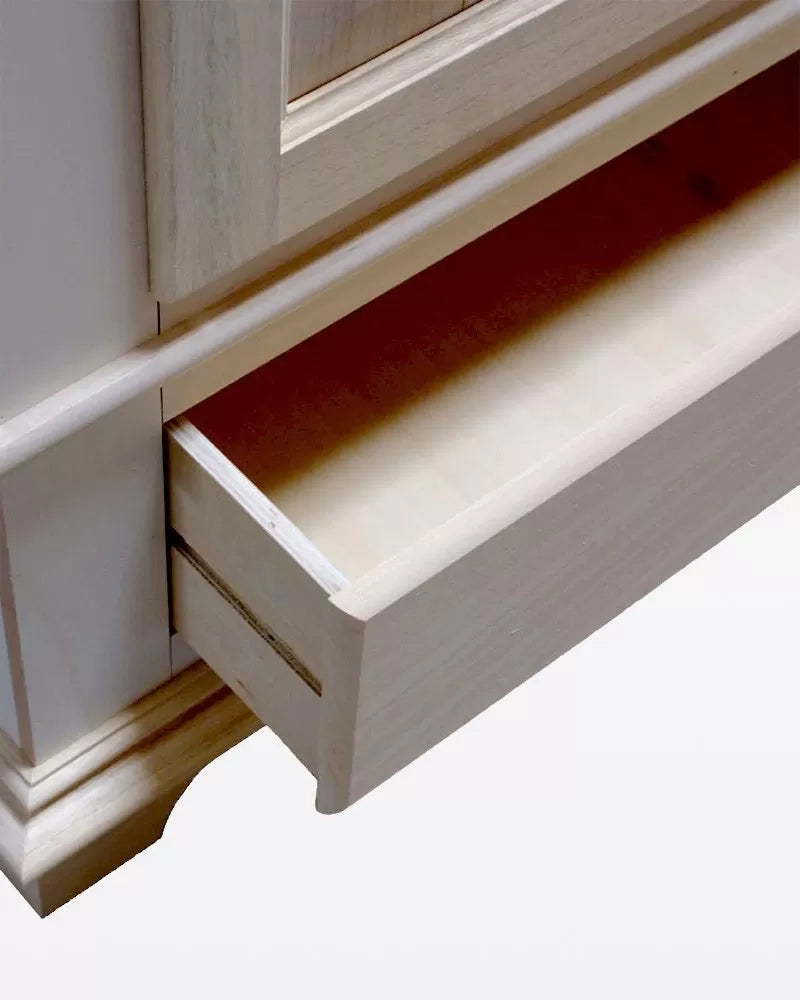 armadio in legno 1 porta 1 cassetto grezzo 96x56x196 - Mobili 2G