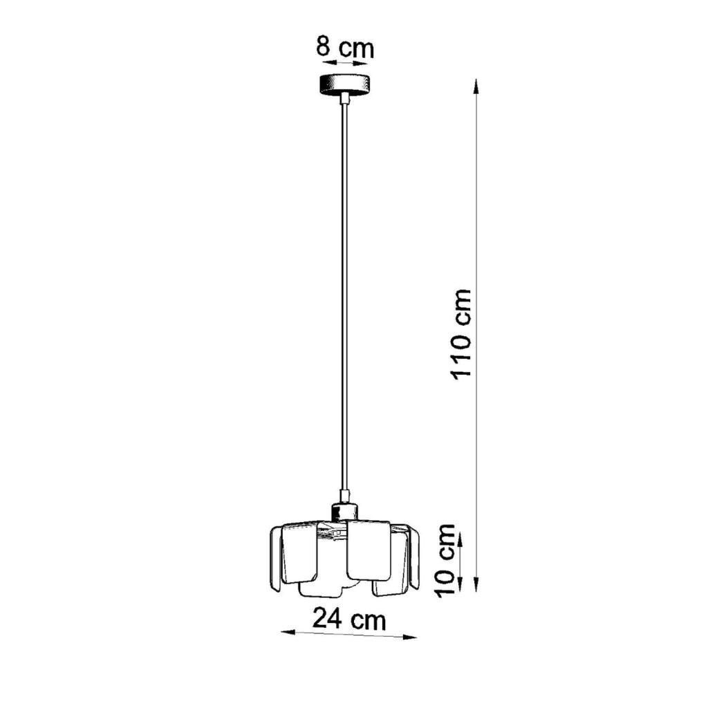 Lampada a sospensione CROCUS nera metallo E27 Pure Lume