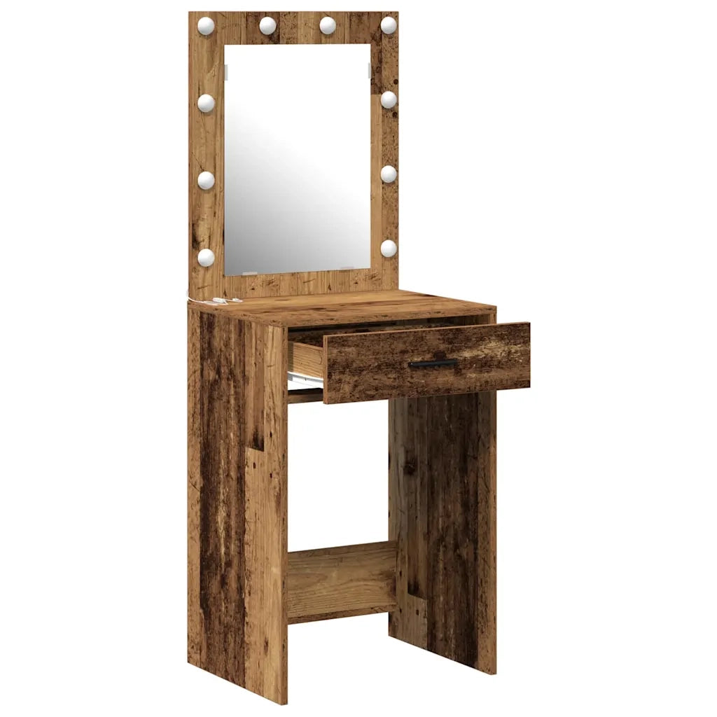 Tavolo da Trucco con cassetto Legno vecchio 50 x 41 x 135 cm 865044
