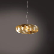 Sospensione Moderna Flat Polilux ® New Gold E Metallo Cromo 1 Luce E27