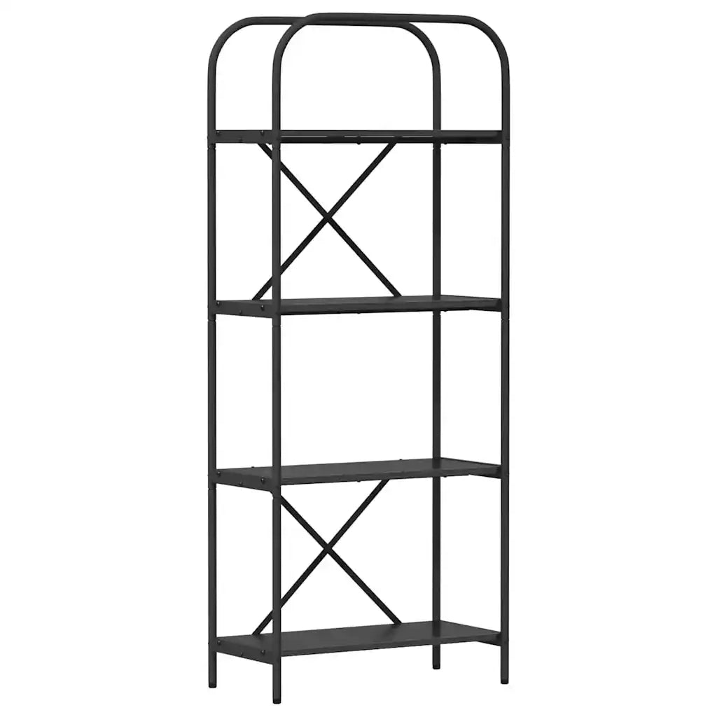 Libreria-Scaffale per Libri-Mobile di Stoccaggio Rovere Nero 60 x 30 x 146 cm Legno multistrato 961472