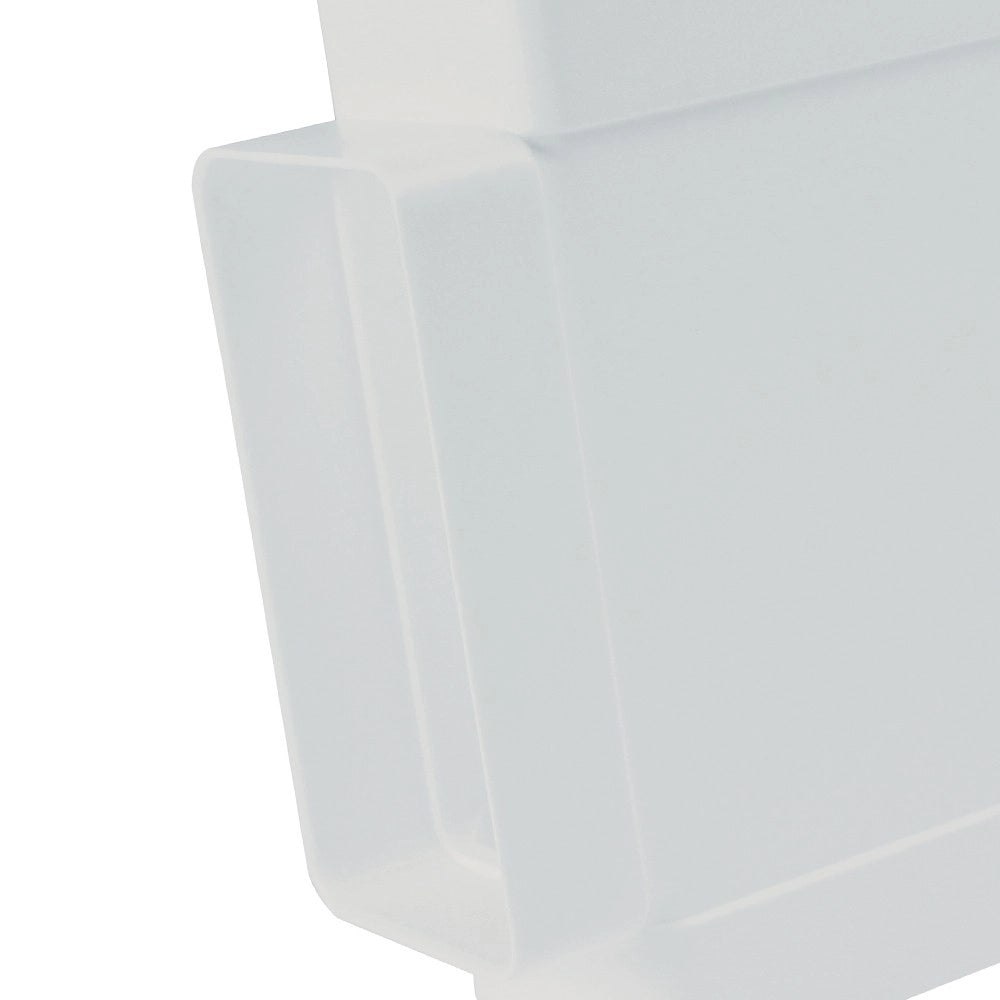 Raccordo a t rettangolare 55x110mm bianco per cappe