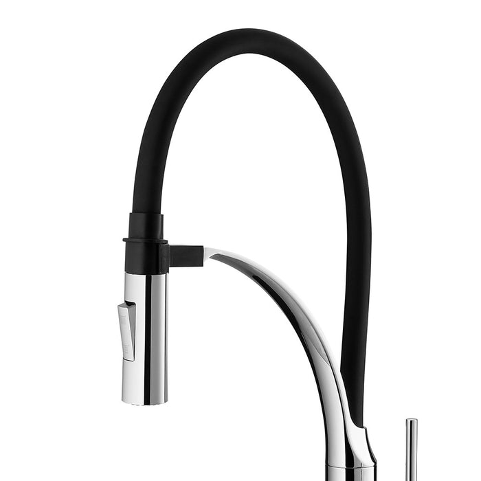 Miscelatore lavello nero con doccetta ad aggancio magnetico - serie Seattle