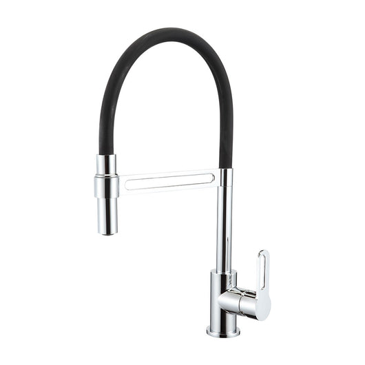 Rubinetto cucina nero con doccetta orientabile - Serie Dallas