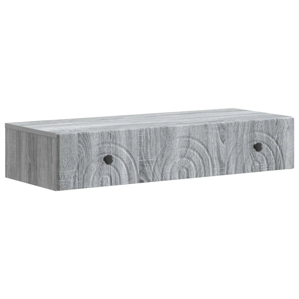 Tavolino da Parete Laterale 87,5 x 34,5 x 17 cm Grigio Sonoma 898161