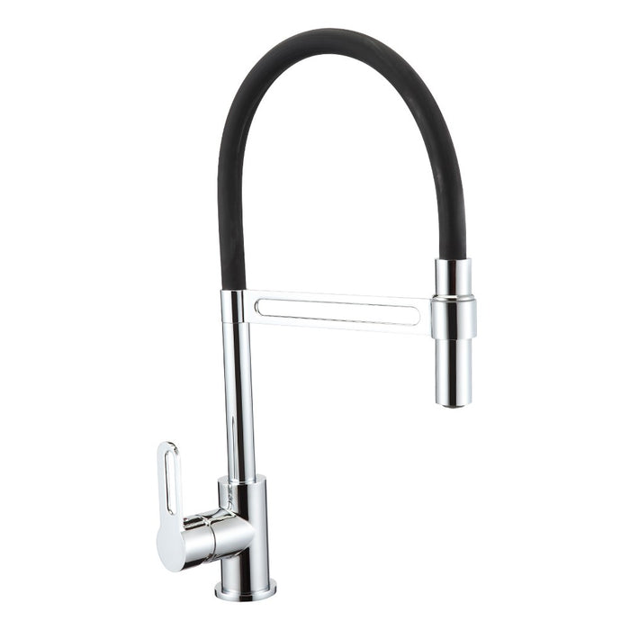 Rubinetto cucina nero con doccetta orientabile - Serie Dallas