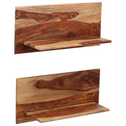 Mobiletto portaoggetti da parete di design 2 pezzi 58 cm legno massello 2702233/2