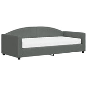 Divano letto | Sof¨¤ letto | Letto singolo con Materasso Grigio Scuro 90x190 cm in Tessuto