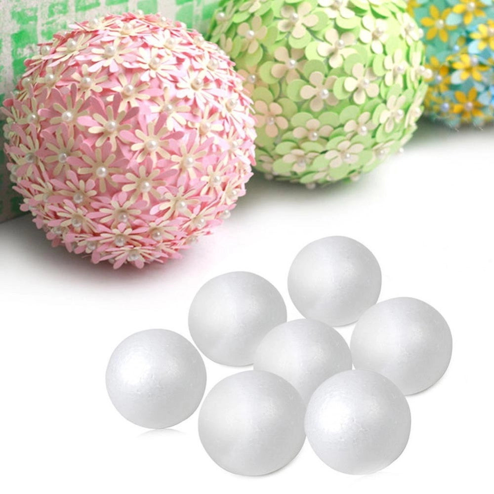 Trade Shop - 50 Palline Di Polistirolo Confezione Palla Natalizia 6cm Decorazioni Natalizie -
