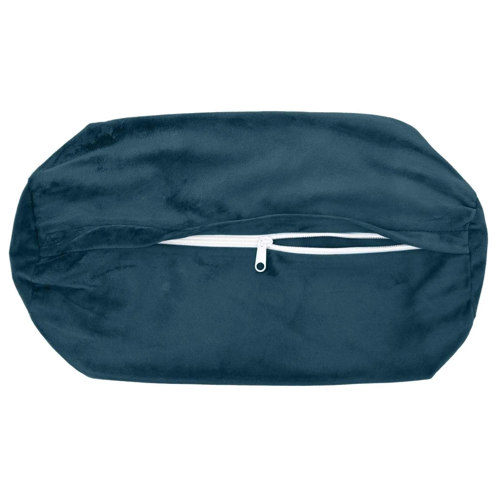 Cuscino con cuscino HEERLEN 2 pz Blu Velluto 929985