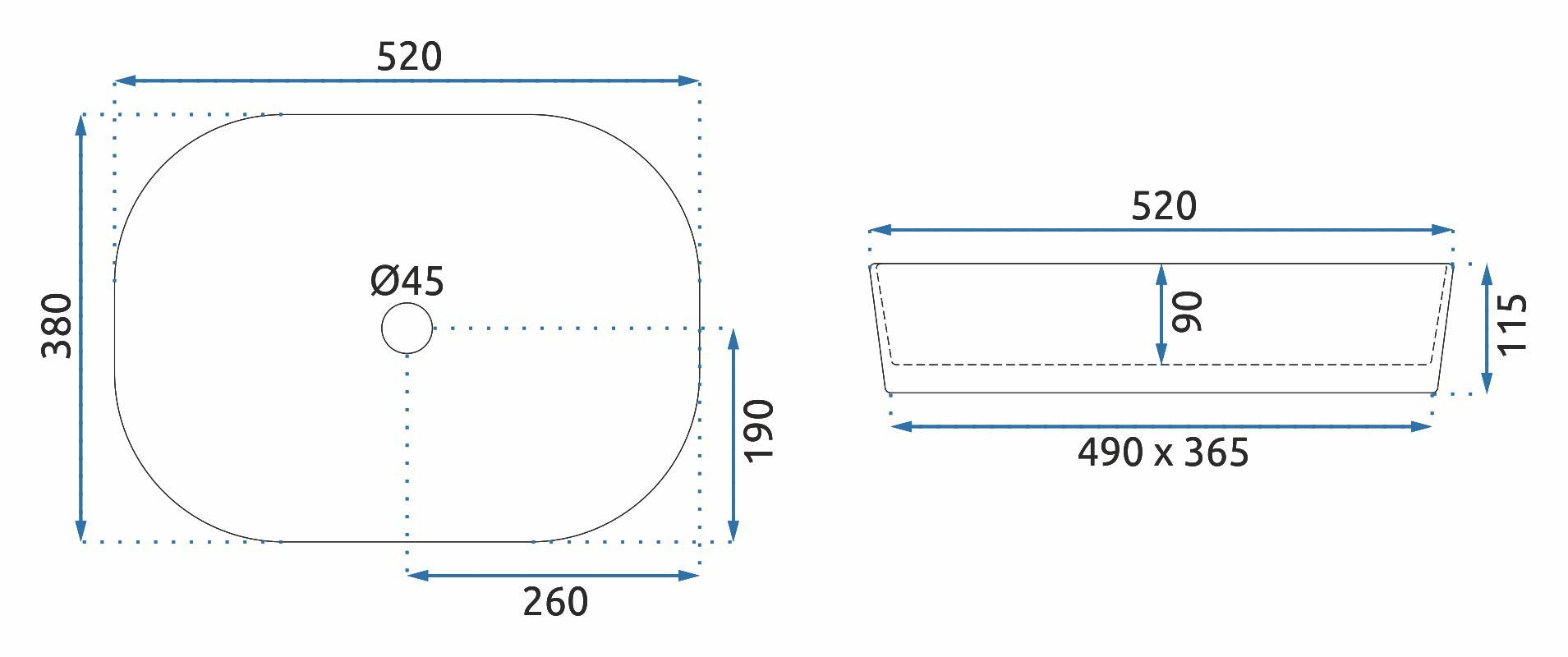 Lavabo Da Appoggio In Ceramica Rea Angie