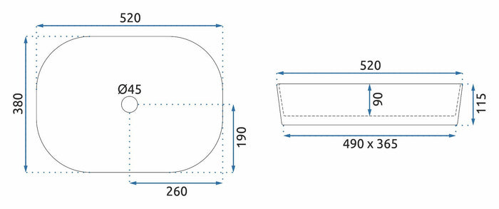 Lavabo Da Appoggio In Ceramica Rea Angie