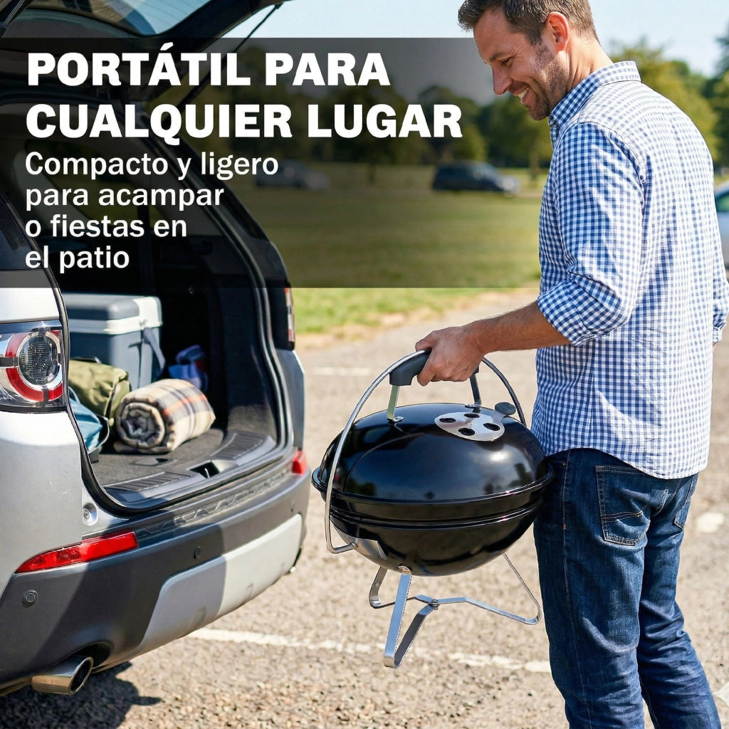 Barbecue a Carbone Portatile ¨C zephmum ¨C Nero ?41x44 cm