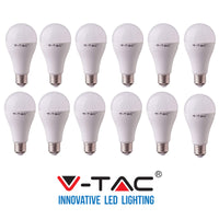 12 LAMPADINE LED V-Tac Bulbo E27 9W WATT LAMPADINA LUCE CALDA