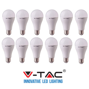 12 LAMPADINE LED V-Tac Bulbo E27 9W WATT LAMPADINA LUCE CALDA