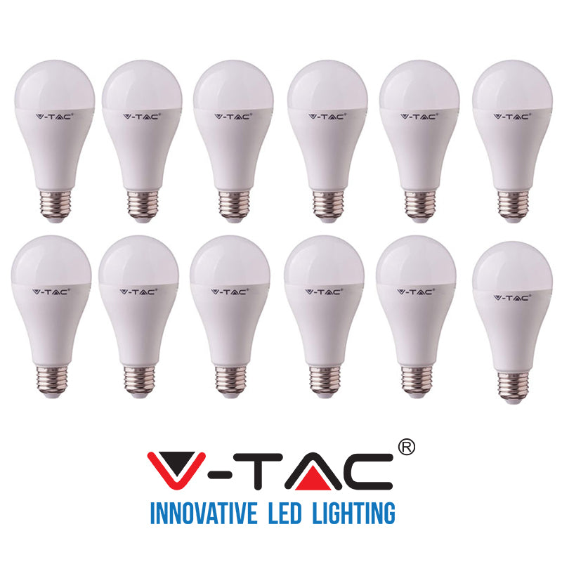 12 LAMPADINE LED V-Tac Bulbo E27 9W WATT LAMPADINA LUCE CALDA