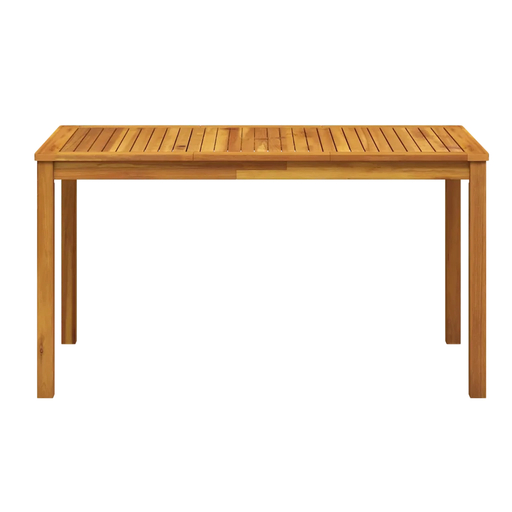 Tavolo da Giardino 140x80x74 cm in Legno Massello di Acacia