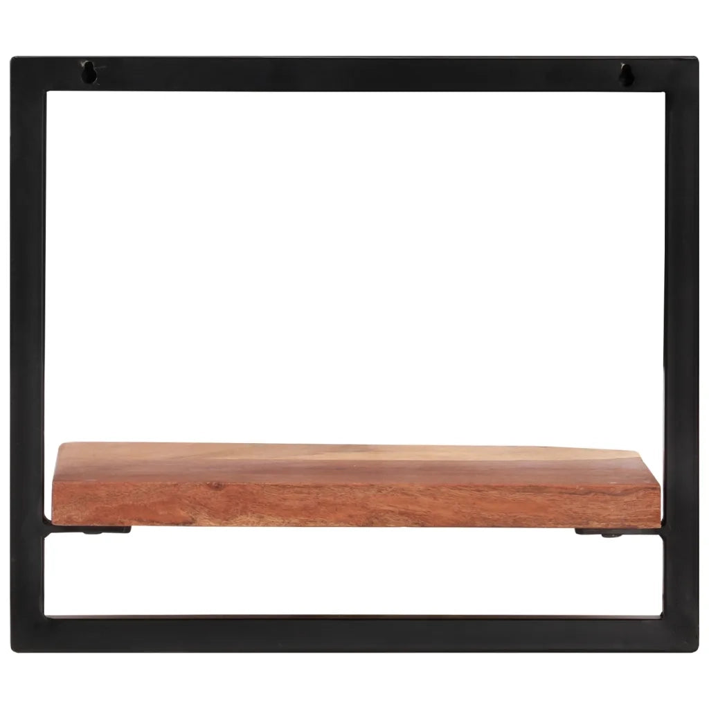 Mensole Parete 2 pz 40x24x35 cm Legno Massello Acacia e Acciaio 338460