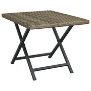 Tavolino da Giardino | Tavolo Pieghevole Grigio 45x35x32 cm in Polyrattan