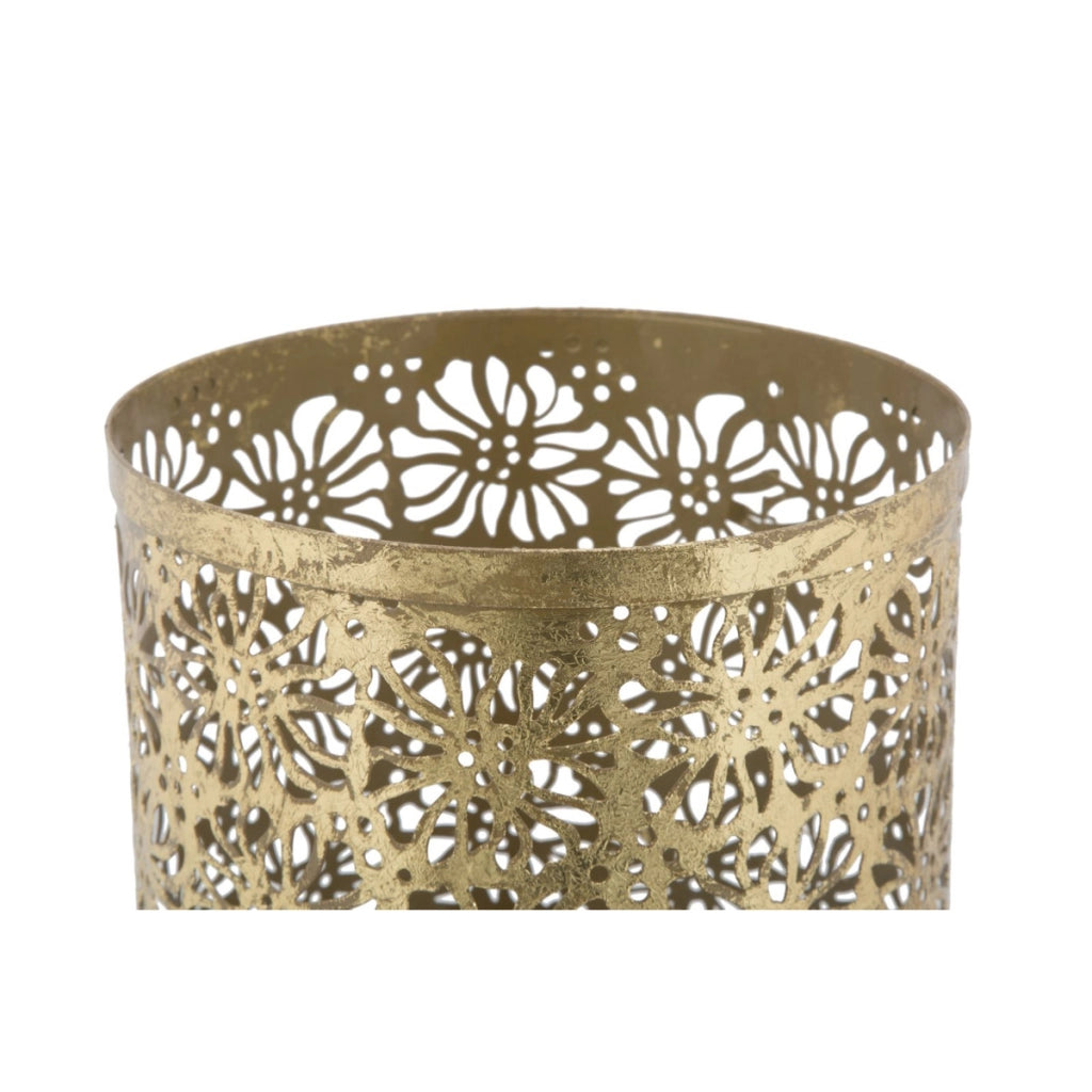 Porta Ombrelli VKH331, Oro, Metallo, 24x24x42 cm