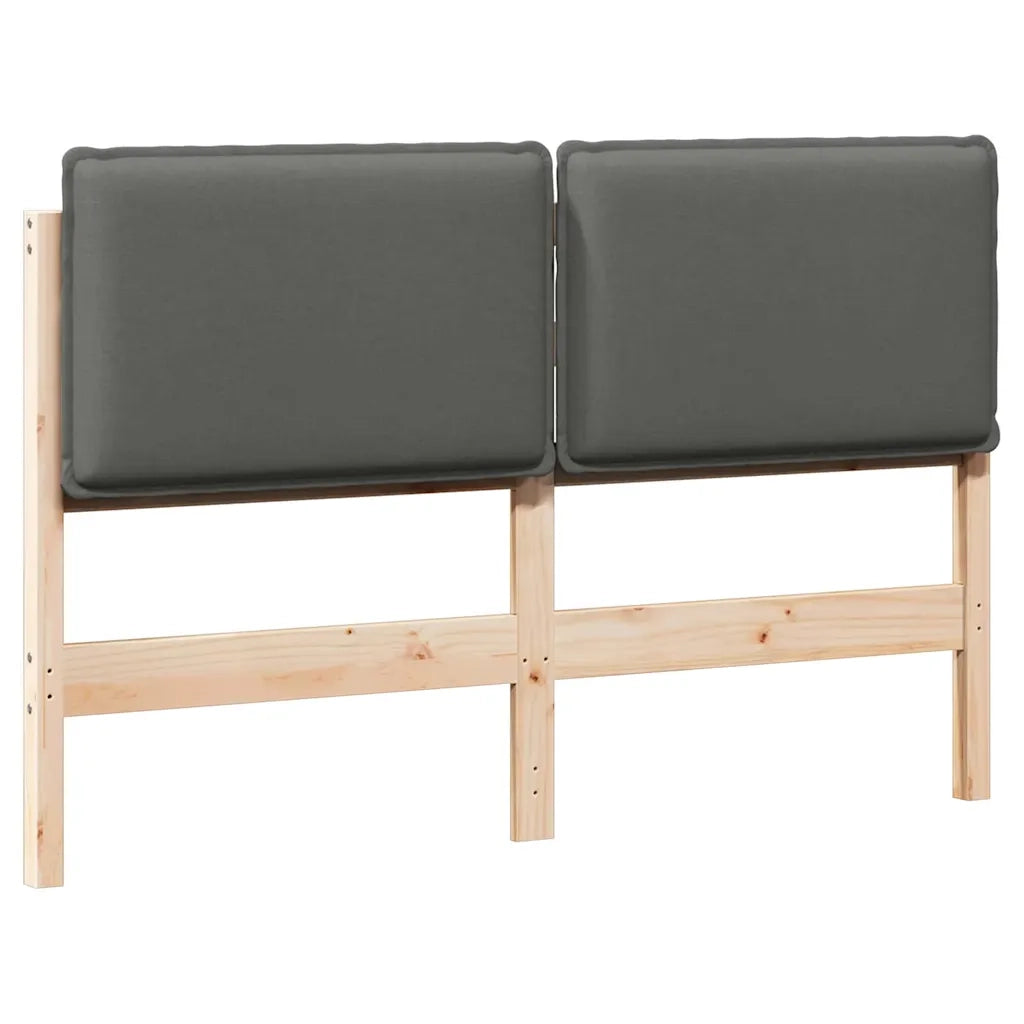 Testiera imbottita-Testiera con Cuscini-Testata Grigio Naturale e Chiaro 160 cm 784869
