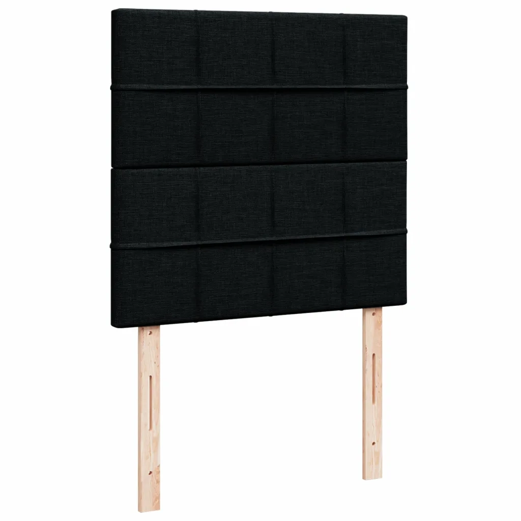 Giroletto a Molle con Materasso Nero 100x200 cm in Tessuto 3290401