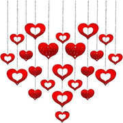 Decorazioni per San Valentino con 60 Cuori Spiralizzati in Rame con Glitter Rosso - Ideali per Feste di Anniversario o Matrimonio