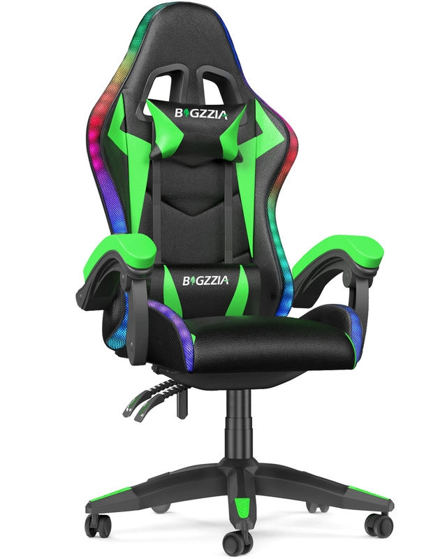 Sedia da gaming,Sedia da gaming professionale  con tecnologia LED RGB integrata, con poggiatesta, supporto lombare e braccioli