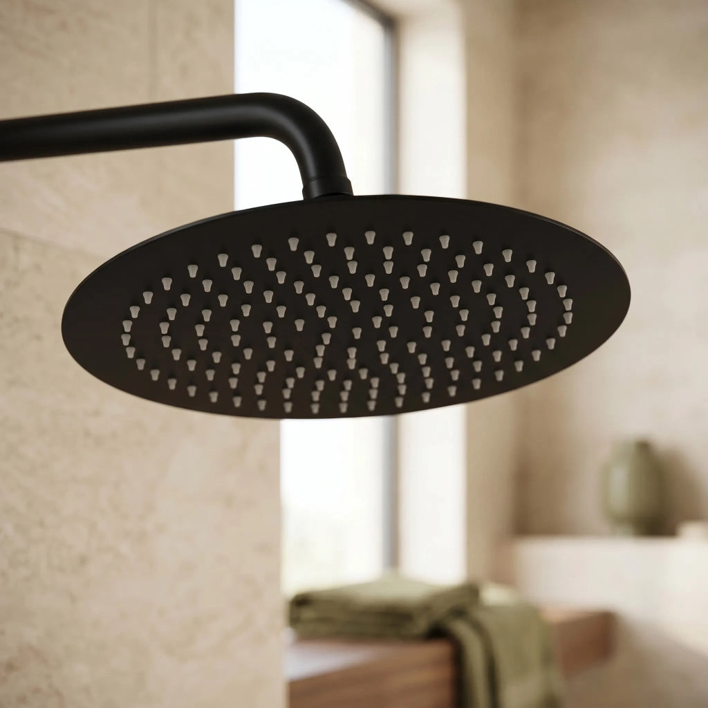 Soffione Doccia Rotondo Rea Js-p014b 25cm Black