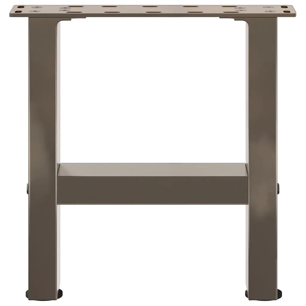 Gambe per Tavolino da Caffè in Acciaio Naturale 2 pz 30x(30-31) cm Acciaio 4013255