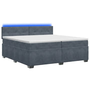 Letto con Box Spring, Materasso e LED Grigio Scuro 200 x 200 cm 3452247