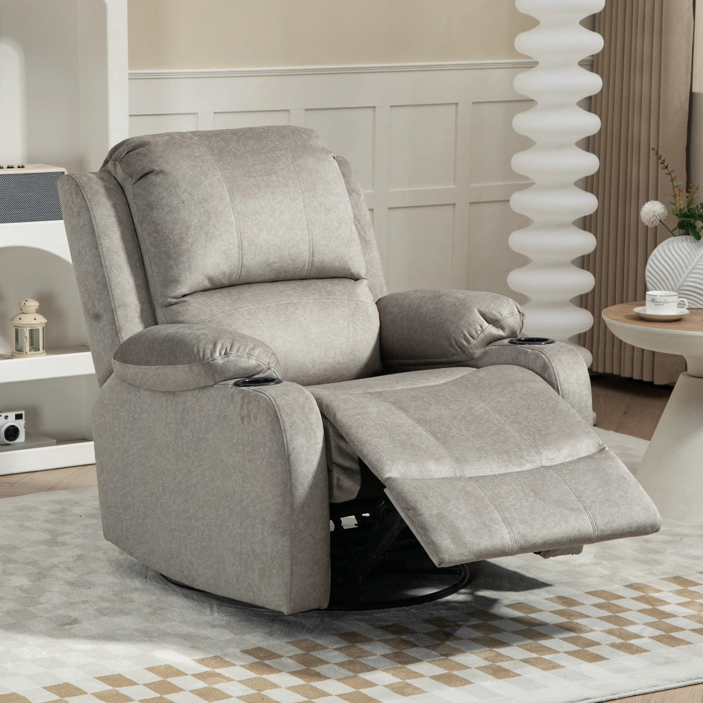 Poltrona relax reclinabile con poggiapiedi ¨C zephmum ¨C Marrone, Tessuto