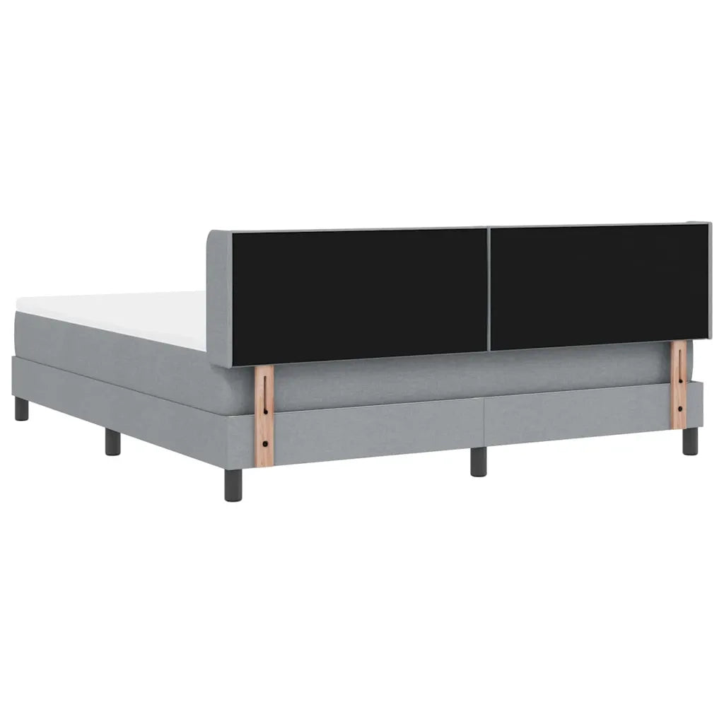 Letto a molle Grigio chiaro 200 x 180 cm Poliestere 3341181