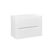 Mobile sotto lavabo VANO – 2 cassetti – Bianco alpino – L80 × P39 × H57 cm – Da appendere