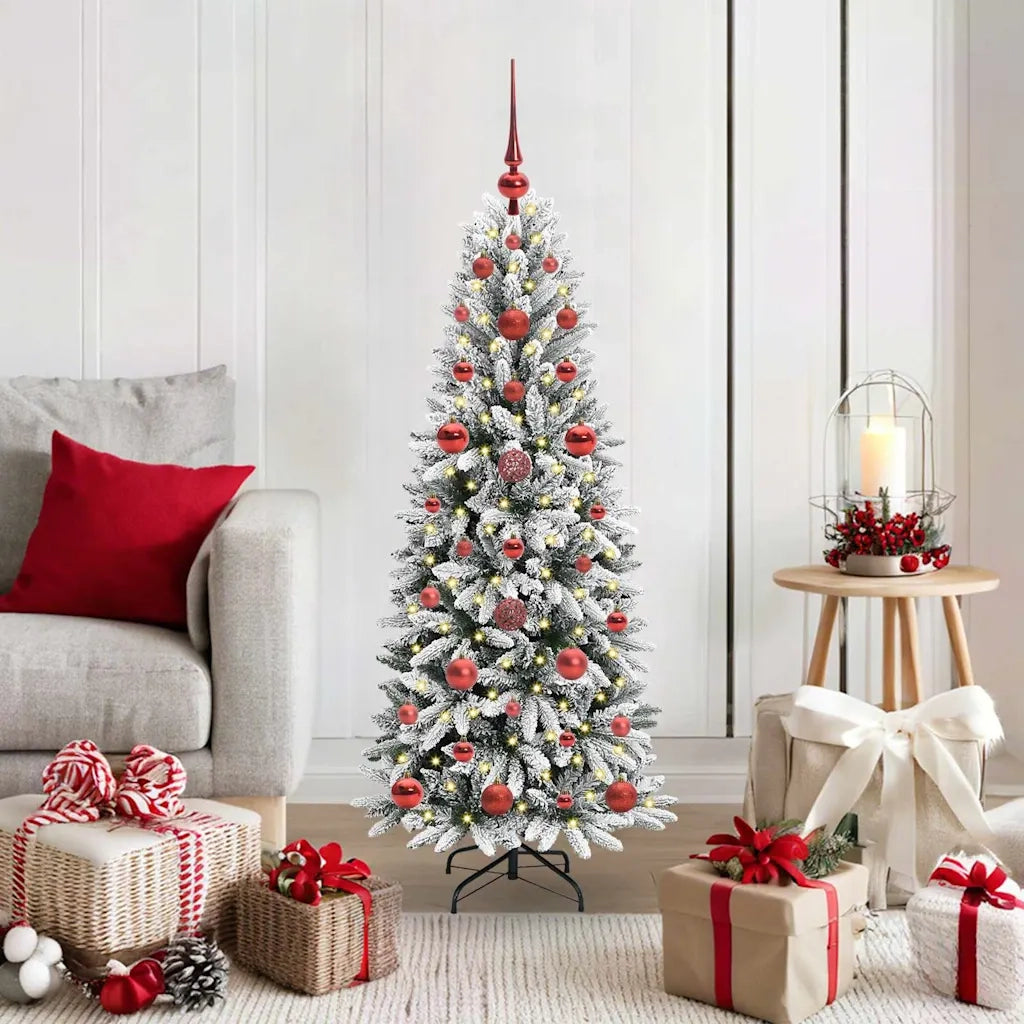Albero di Natale | Decorazioni natalizie artificiale con 150 LED Bianco 120 cm