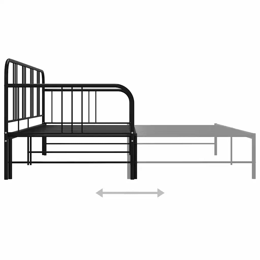 Telaio Divano letto | Sof¨¤ letto | Letto singolo Estraibile Nero in Metallo 90x200 cm