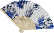 Ventilatore a mano pieghevole in tessuto ventilato, regalo di nozze, ventilatore da ballo - "B