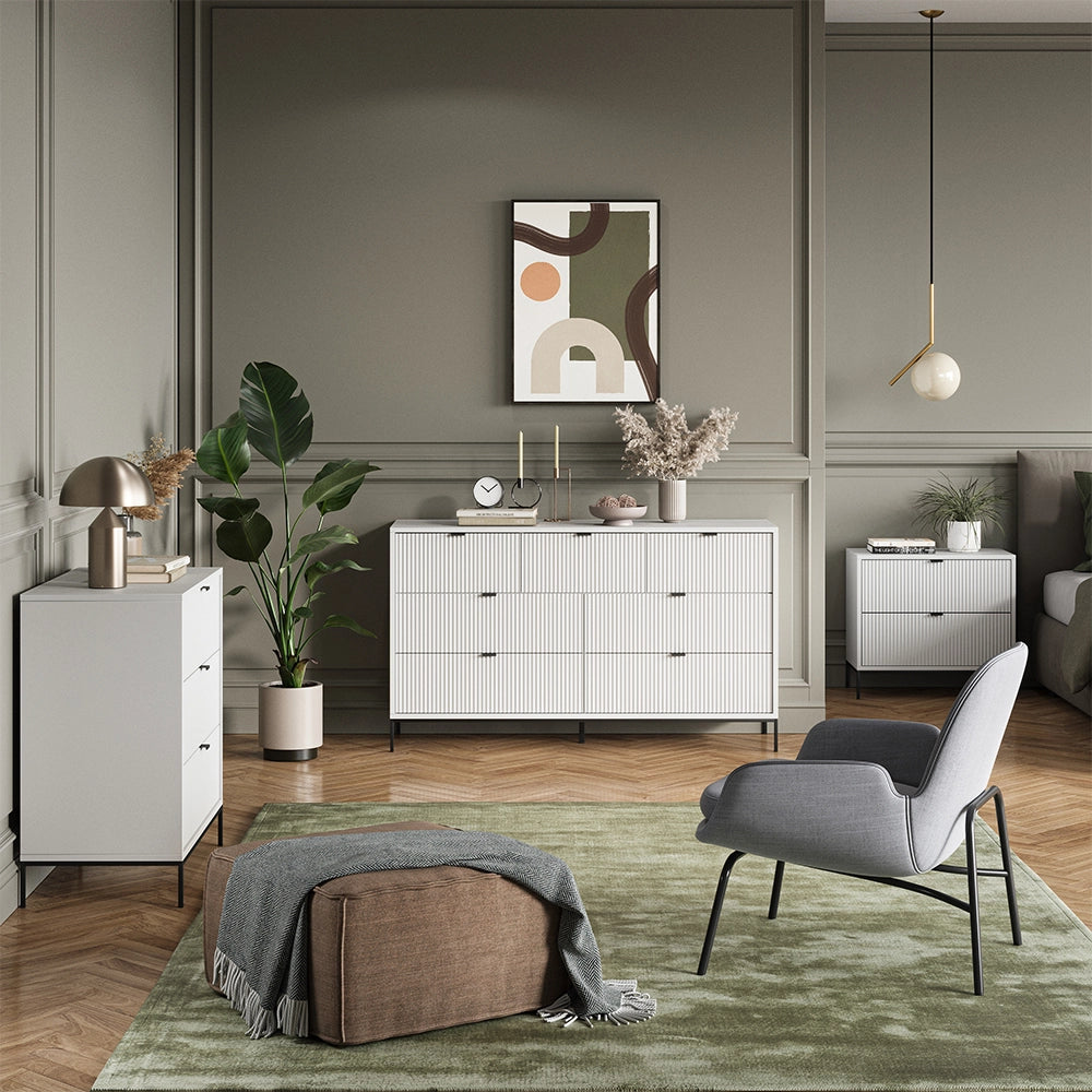 Libreria Eliza Bianco 60 x 180 cm con 5 scomparti Vicco