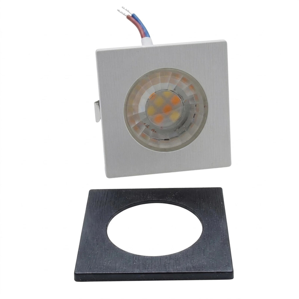 Mini faretto SPOT moderno quadrato LED 3W CCT incasso 35mm luce soffitto mensole ripiani mobili cucina cappa 230V cornice intercambiabile 38°