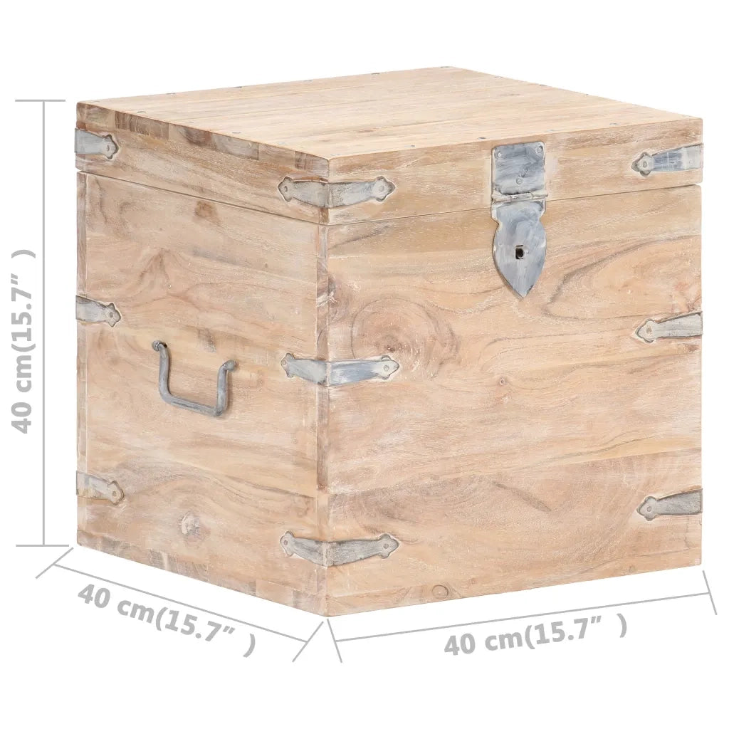 Baule 40x40x40 cm in Legno Massello di Acacia cod mxl 67381