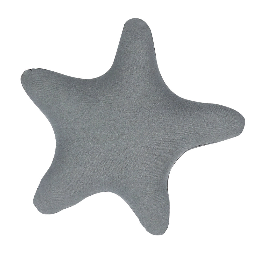 Cuscino per bambini Cuscino a forma di stella in tessuto grigio con imbottitura morbida per bambini