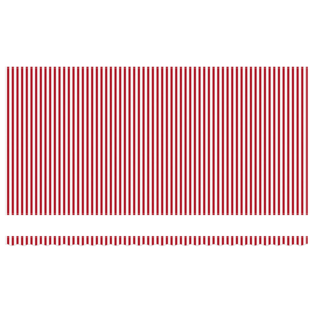 Tenda retrattile manuale a strisce rosse e bianche 600x350 cm