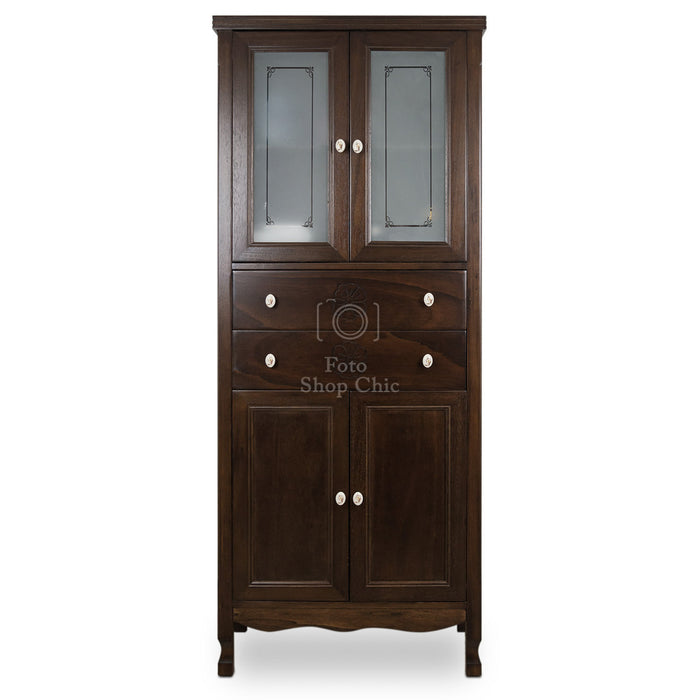 Colonna arte povera in legno noce