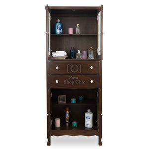 Colonna arte povera in legno noce